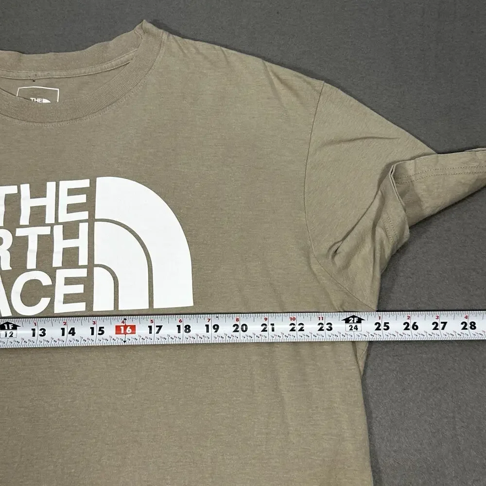 The North Face Men’s XL Logo T-Shirt Gray/Olive 100% Cotton Short Sleeve